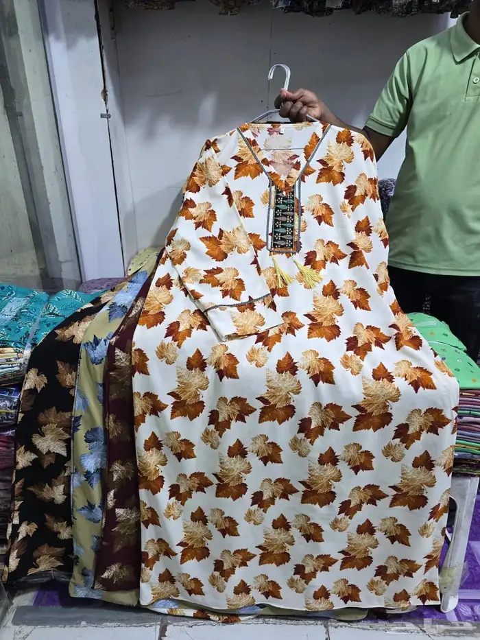 جلابيات كم طويل مطرزه وساده 12