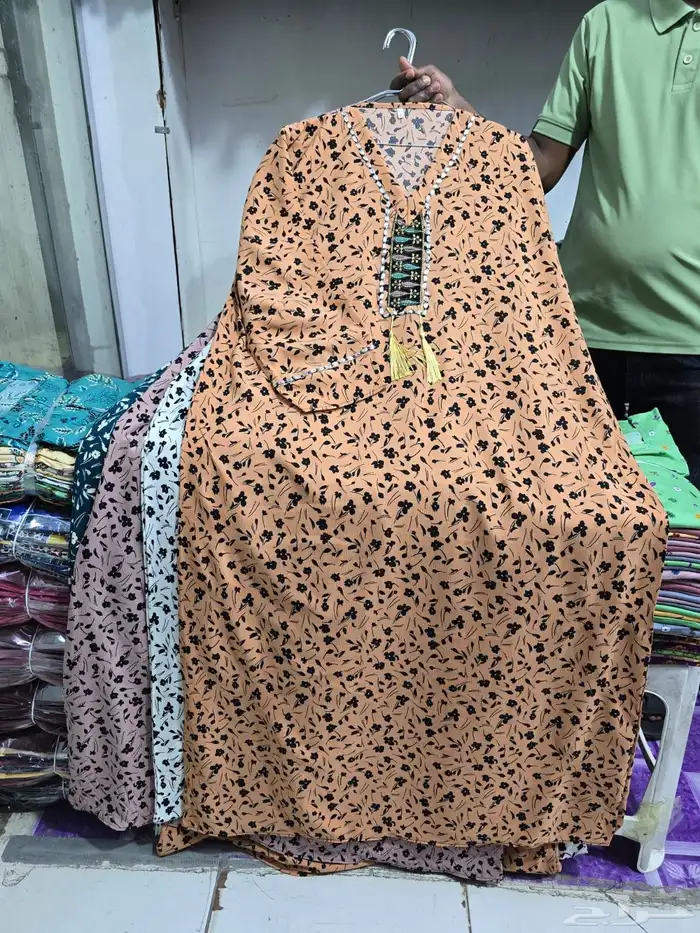 جلابيات كم طويل مطرزه وساده 7