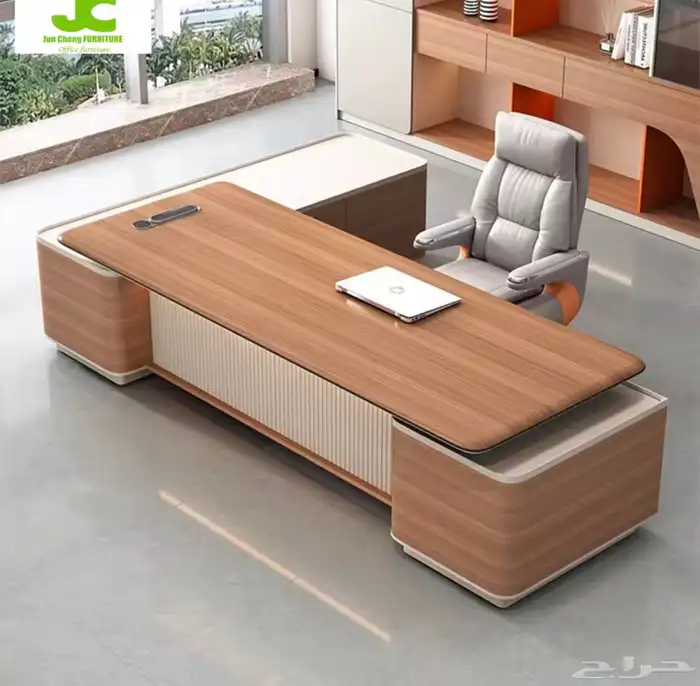 مكتب فينير فاخر مع ملحق دولاب مكتبي طاولة شي كرسي كنب مكتبي 11