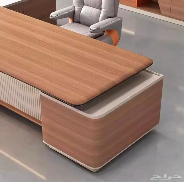 مكتب فينير فاخر مع ملحق دولاب مكتبي طاولة شي كرسي كنب مكتبي 6