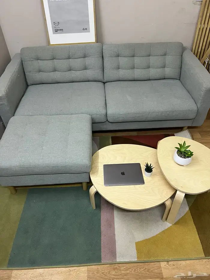 كنبه شخصين من آيكيا مع الديكور 0