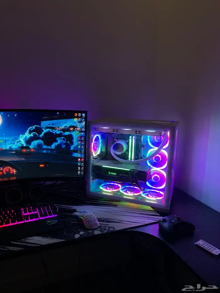 pc بيسي وملحقاته للبيع  التجميعه البيضاء 21