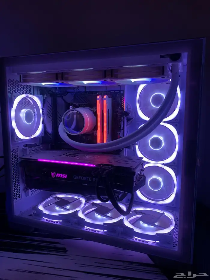pc بيسي وملحقاته للبيع  التجميعه البيضاء 3