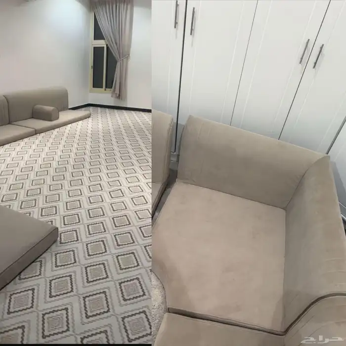 كنب ارضي حرف L من اربع قطع جديد 0