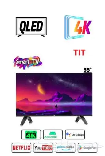 تي اي تي شاشة 55 بوصة 4K QLED 0