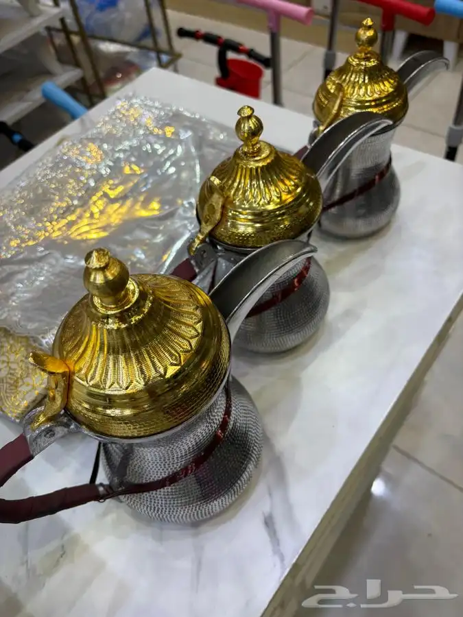 اطقم دلال واباريق سوريه المنيوم عرض خاص 90 ريال 0