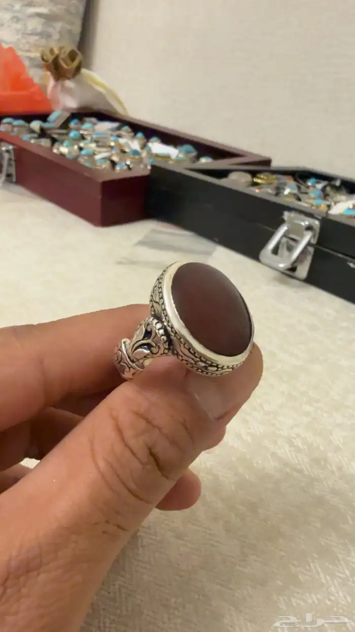 خاتم من العقيق الكبدي بصياغه سنجوقي 2