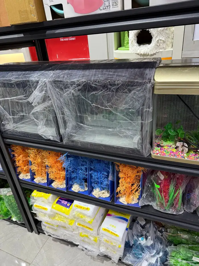 يوجد لدينا مستلزمات واكسسوارات قطط واسماك وطيور وكلاب 15