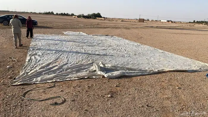شراع على شكل خيمة الطول 12 متر والعرض7.80 0