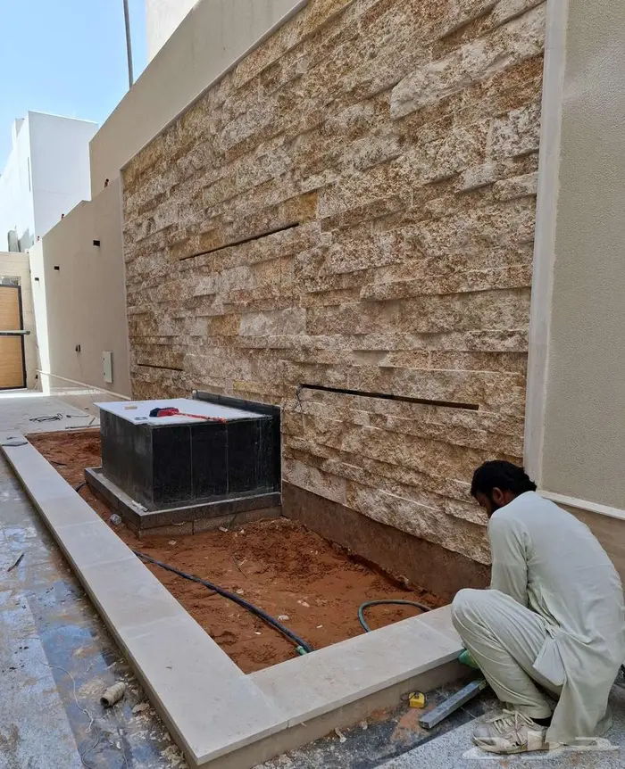حجر طبيعي واجهات خارجيه ديكورات حجر طبيعي مع ماده بروفايل 13