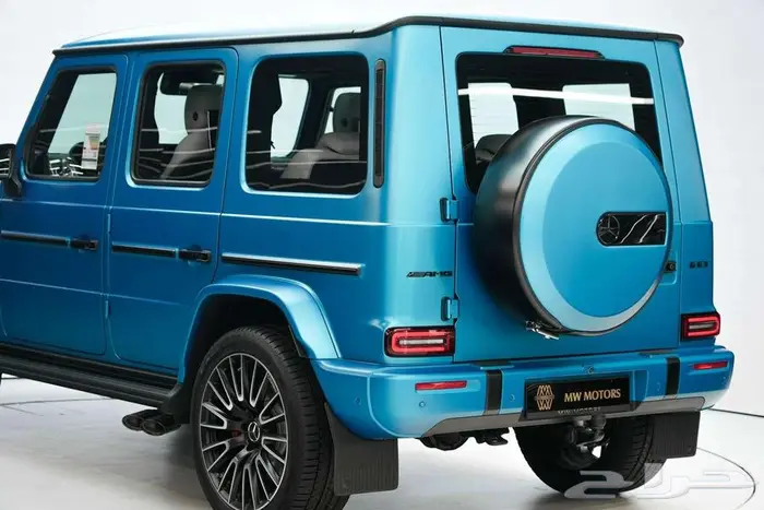 مرسيدس G 63 موديل 2025 أصفار خليجي أزرق هايبر أبيض 5