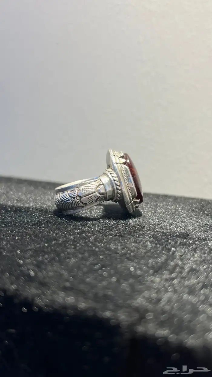 خاتم كرزي مزعفر صياغه يدويه 5
