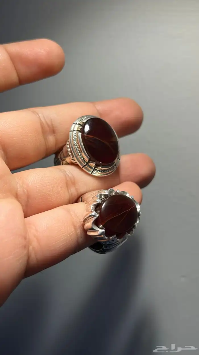 خاتم كرزي مزعفر صياغه يدويه 2