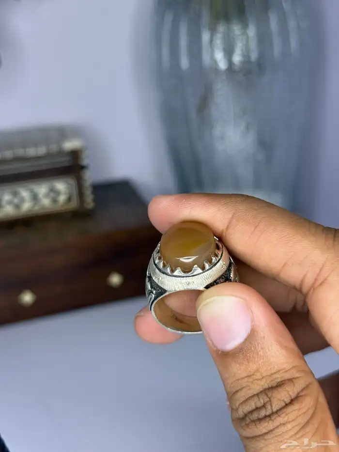خاتم عقيق يماني صياغة المبدع جنكي 2