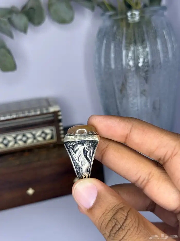 خاتم عقيق يماني صياغة المبدع جنكي 0
