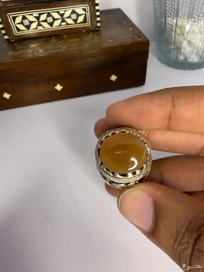 خاتم عقيق يماني صياغة المبدع جنكي 3