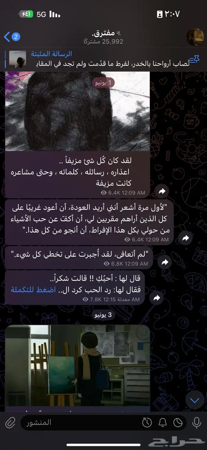 قناة تلجرام 25 الف 1
