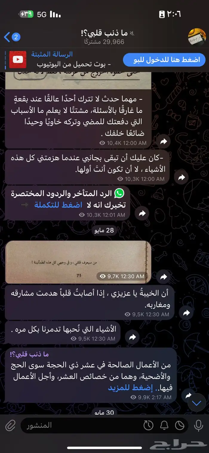 قناة تلجرام 29 الف 1