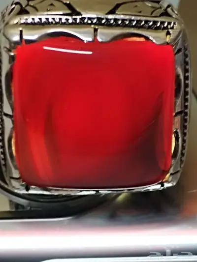 خاتم عقيق كبدي مزعفر 6