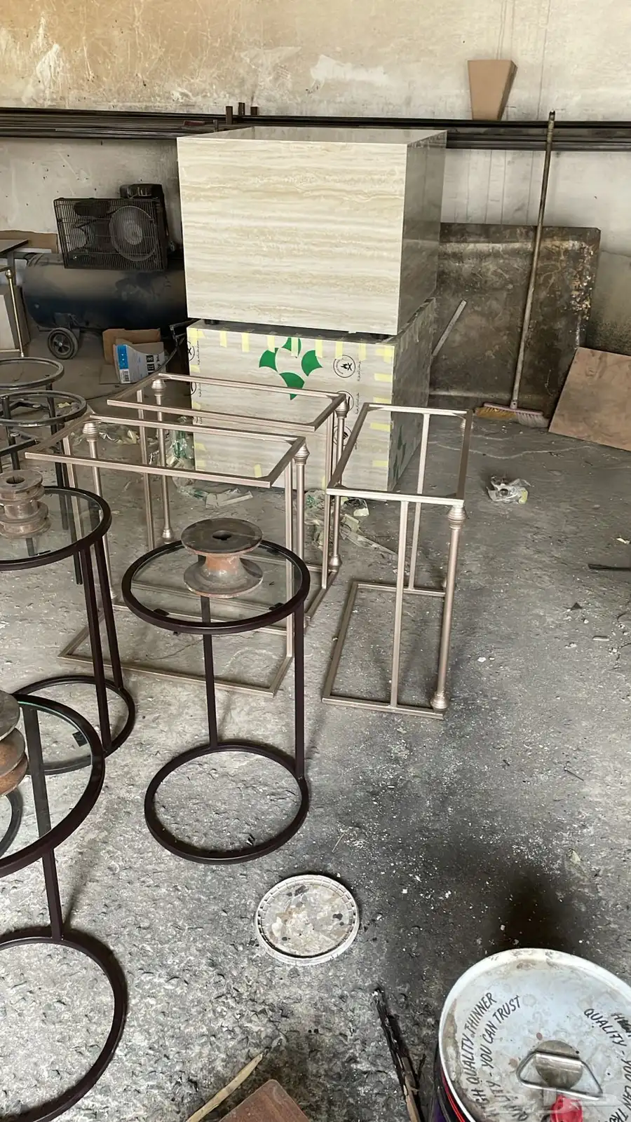طاولات حديد طاولات بديل رخام 4