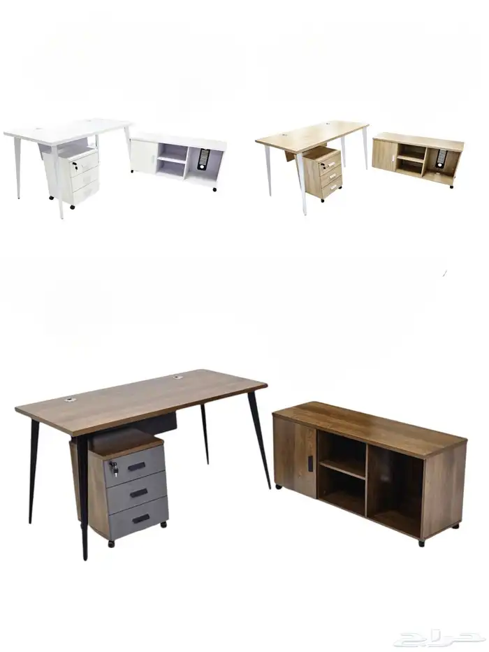 مكاتب مودرن مع ملحق ( 120 4