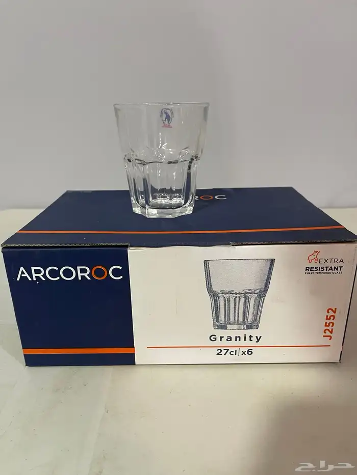 تصفية كاسات زجاج فرنسية أصلية من ARCOROC   كميات محدود 6