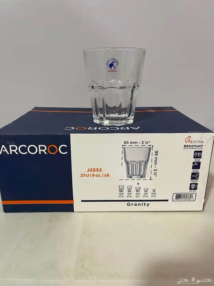 تصفية كاسات زجاج فرنسية أصلية من ARCOROC   كميات محدود 4