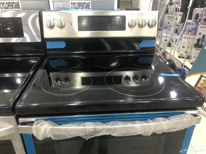 جنرال الكتريك فرن كهربائى سيراميك 5 عيون استيل 5