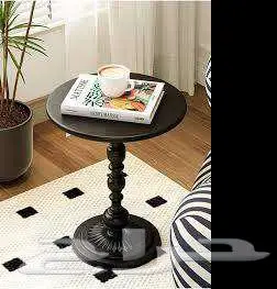 طاولة خدمة دائرية لون اسود فاخرة (جديد) 2