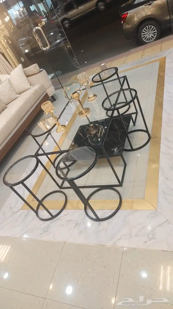 طاولات حديد طاولات بديل رخام 5