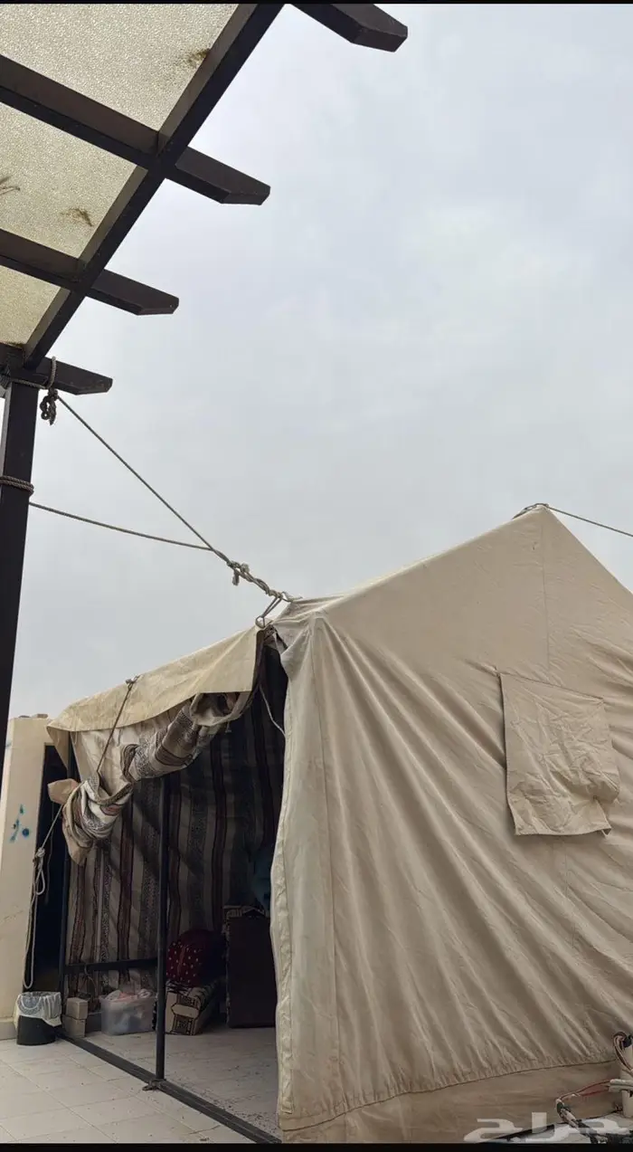 خيمه تركيب شبه جديده تصلح البيوت الحوش أو سطح المنزل 2
