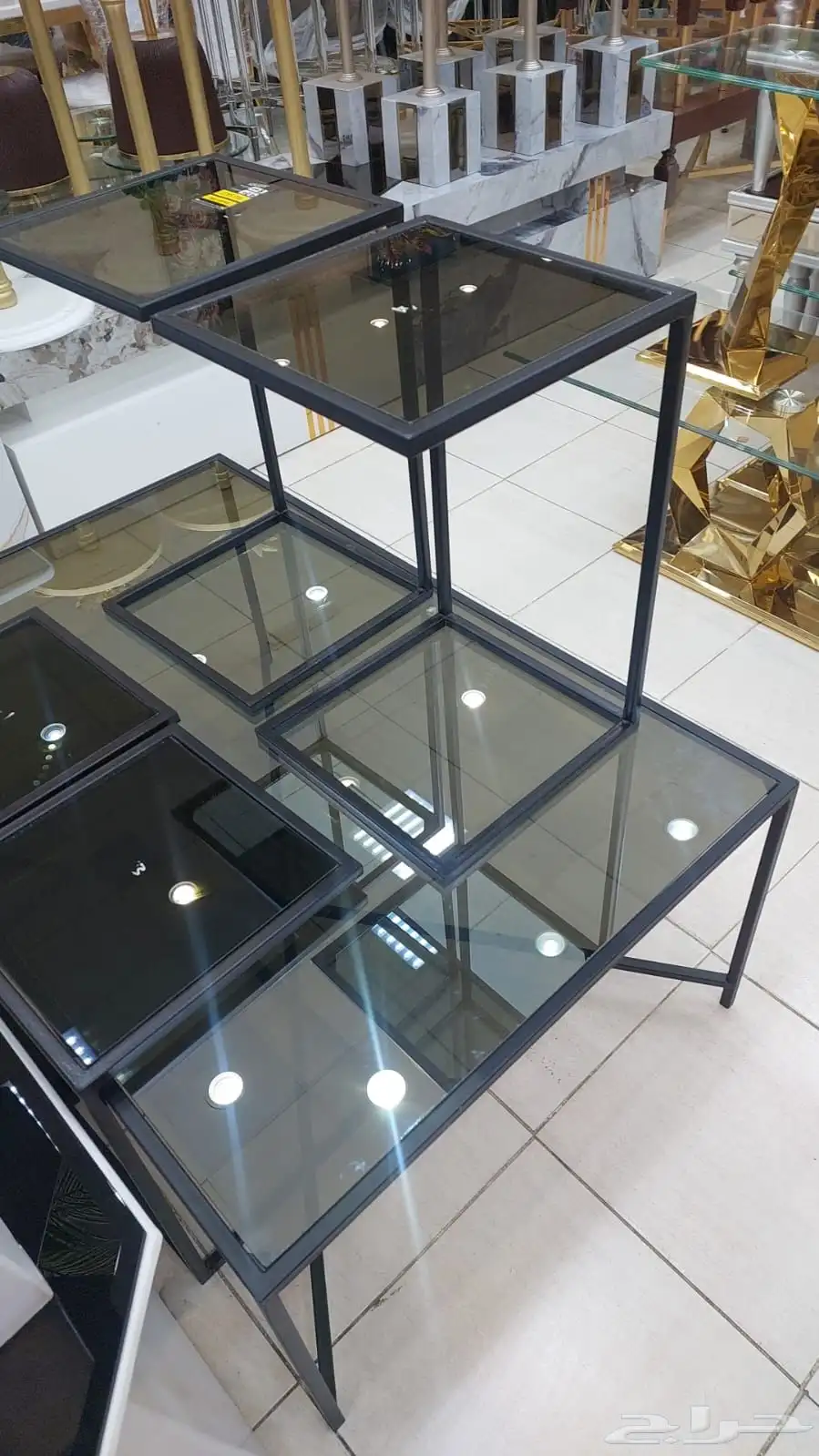 طاولات حديد طاولات بديل رخام 8