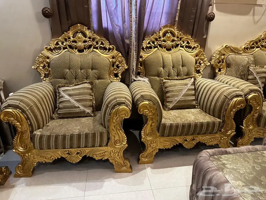 كنب نظيف جدا ( خشب زان مصري ) 4
