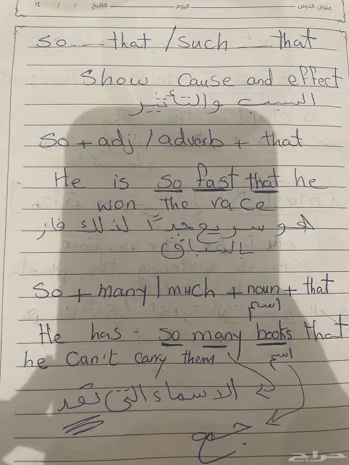 معلمة انجليزي مراجعات للاختبارات تأسيس 4