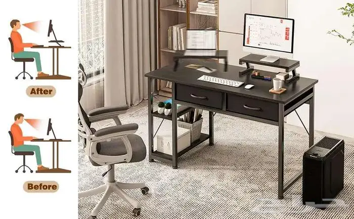 مكتب برفوف و أدراج 3