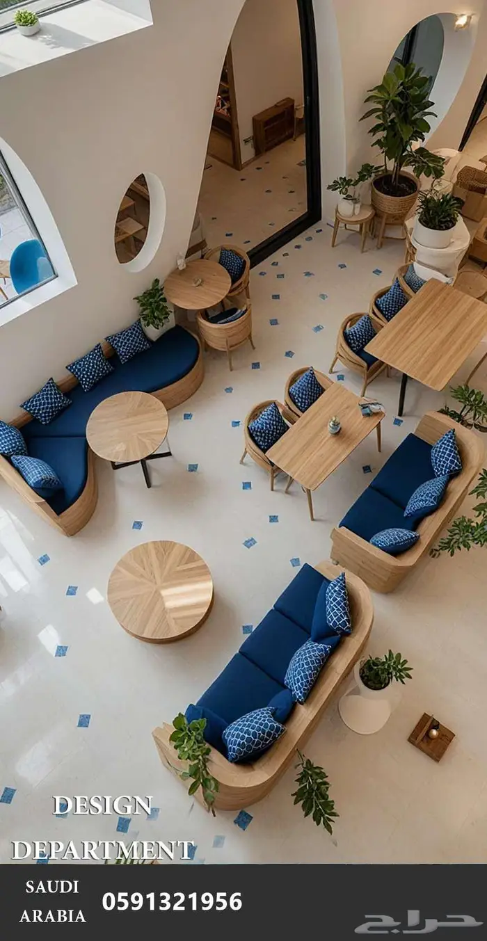 تصميم أثاث كافيه 3D تصميم تحف داخلي تصميم مطعم - تصميم محل 24