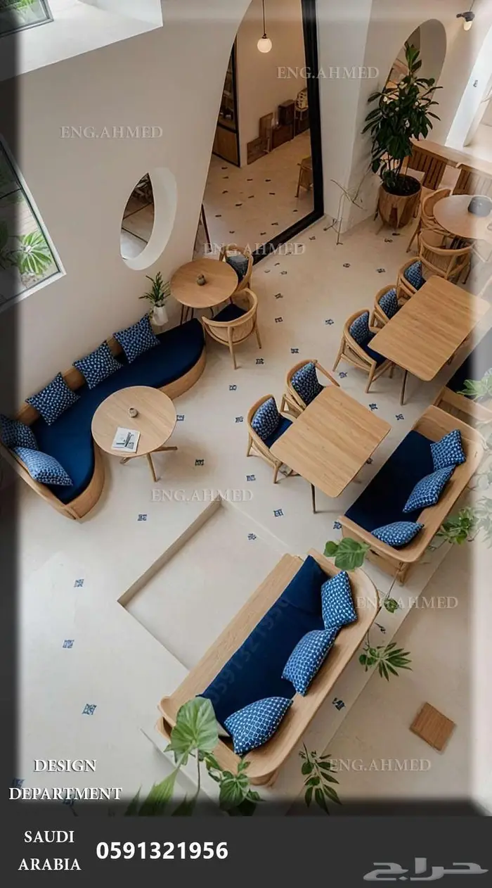تصميم أثاث كافيه 3D تصميم تحف داخلي تصميم مطعم - تصميم محل 20