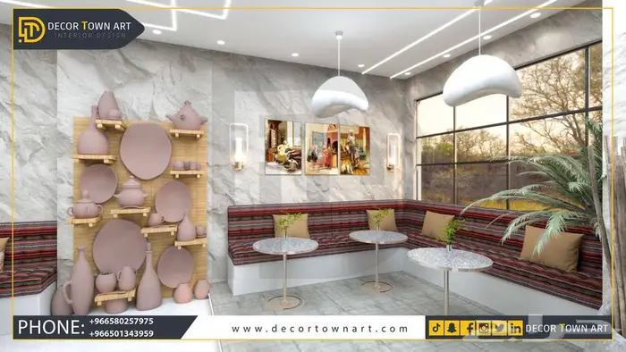 تصميم ديكور المحلات التجارية  الكافيهات  المطاعم 22