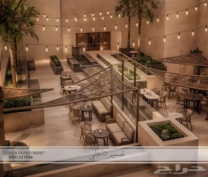 تصميم أثاث كافيه 3D تصميم تحف داخلي تصميم مطعم - تصميم محل 2