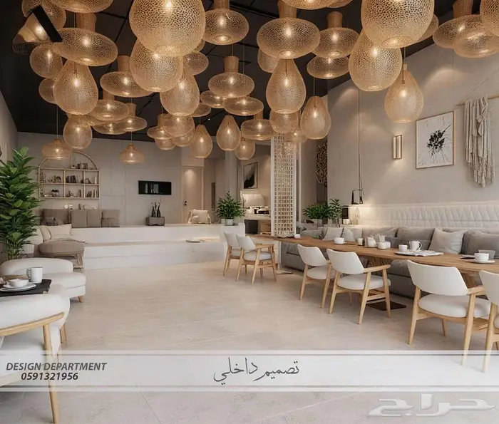 تصميم أثاث كافيه 3D تصميم تحف داخلي تصميم مطعم - تصميم محل 3