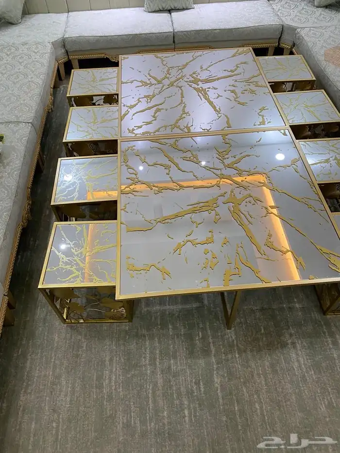 طاولتين طقم مع ضيافه 800 0