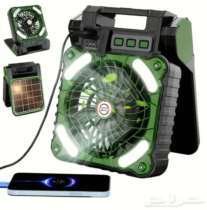 مروحة متنقلة بالطاقة الشمسية 0