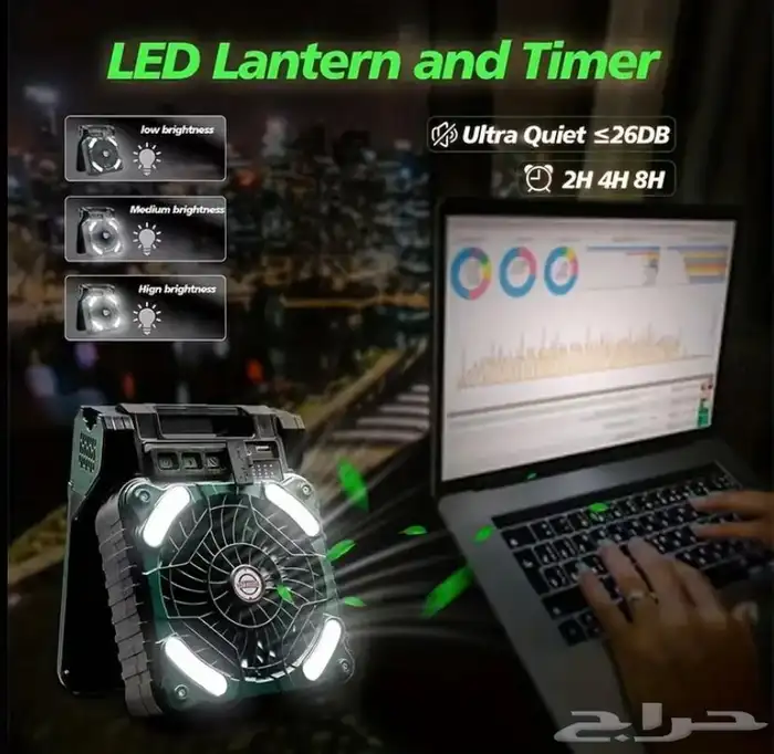 مروحة متنقلة بالطاقة الشمسية 4