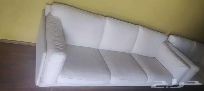 قطعتين كنب أبيات ثلاثي و ثنائي ابيض اخو الجديد 0