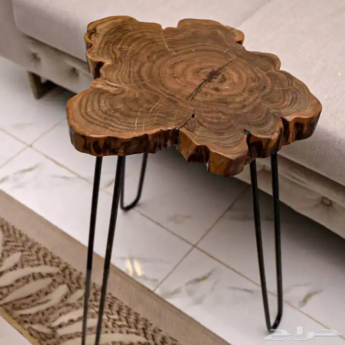 طاوله خشب طبيعي جذع شجره 0