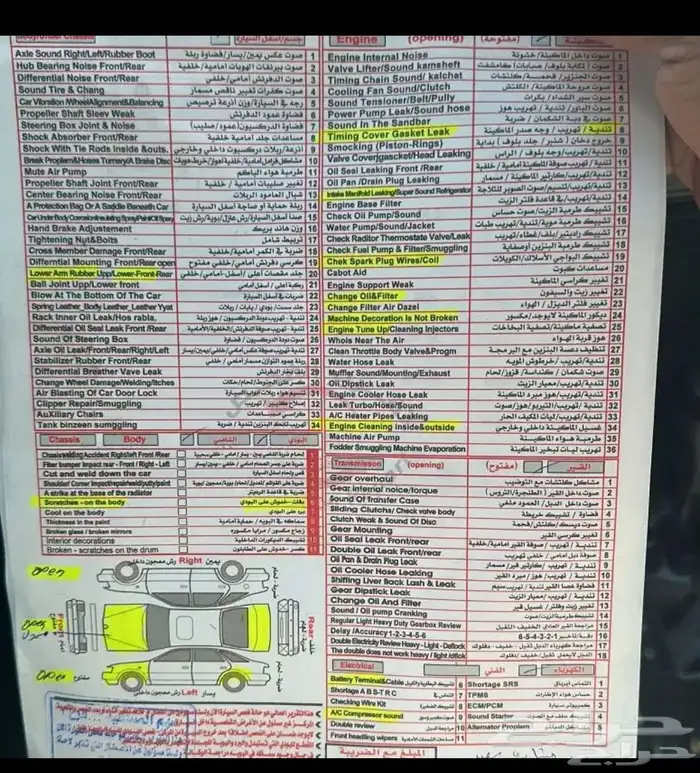 فحص جميع السيارات وكذالك تامين 0