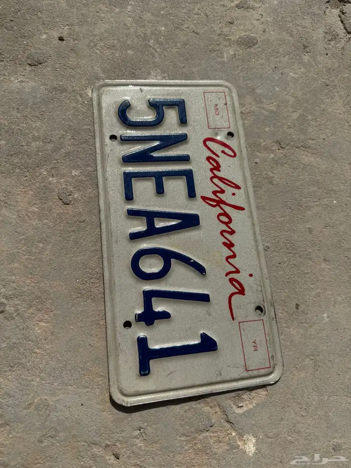 لوحة سيارة اصلية معدنية كالفورنيا 2