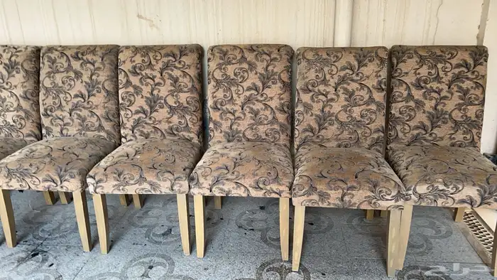 10 كراسي طاولة طعام مع دولاب كبير 4