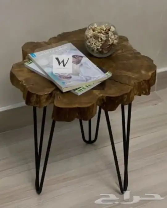 طاوله خشب طبيعي جذع شجره 2