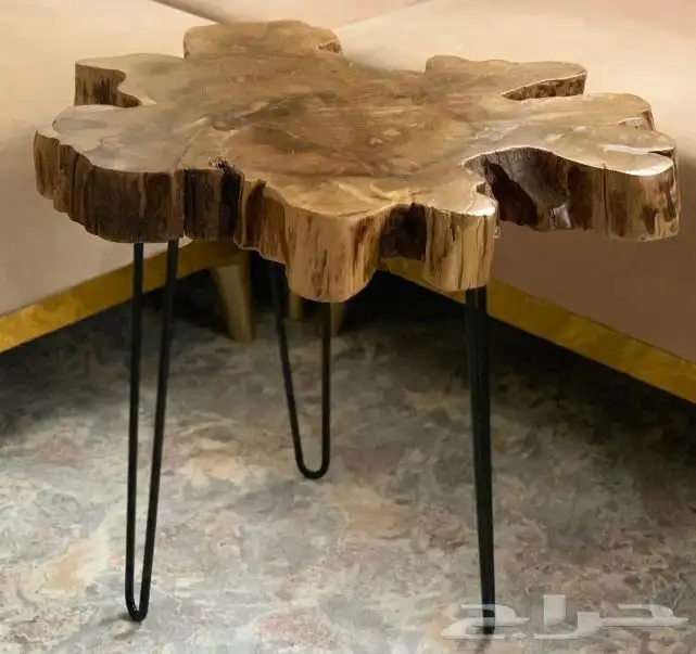 طاوله خشب طبيعي جذع شجره 3